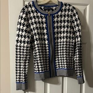 Black and White Houndstooth Cardigan
